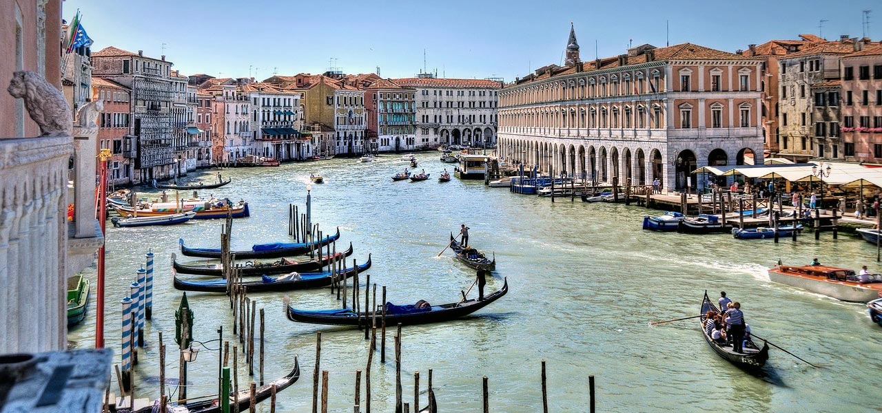 Venice canal banner of the conference