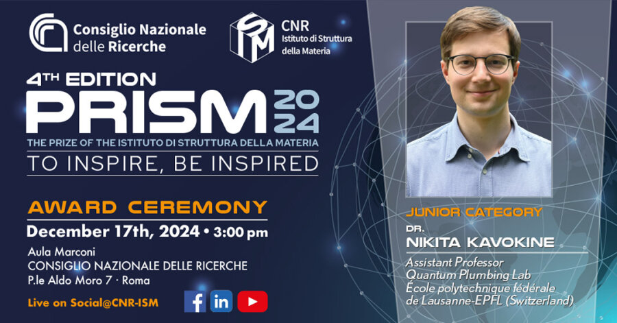 Congratulations to Dr. Nikita Kavokine for PRISM-2024 Junior PRISM Category