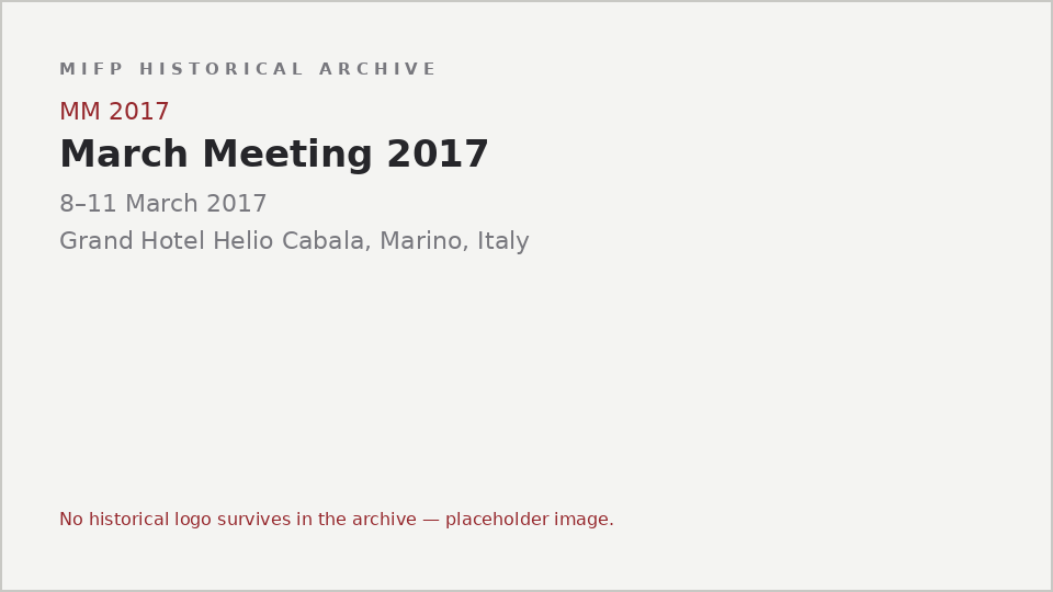 Typographic placeholder for March Meeting 2017: the archive holds no logo or image for this event