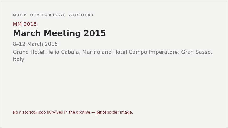 Typographic placeholder for March Meeting 2015: the archive holds no logo or image for this event