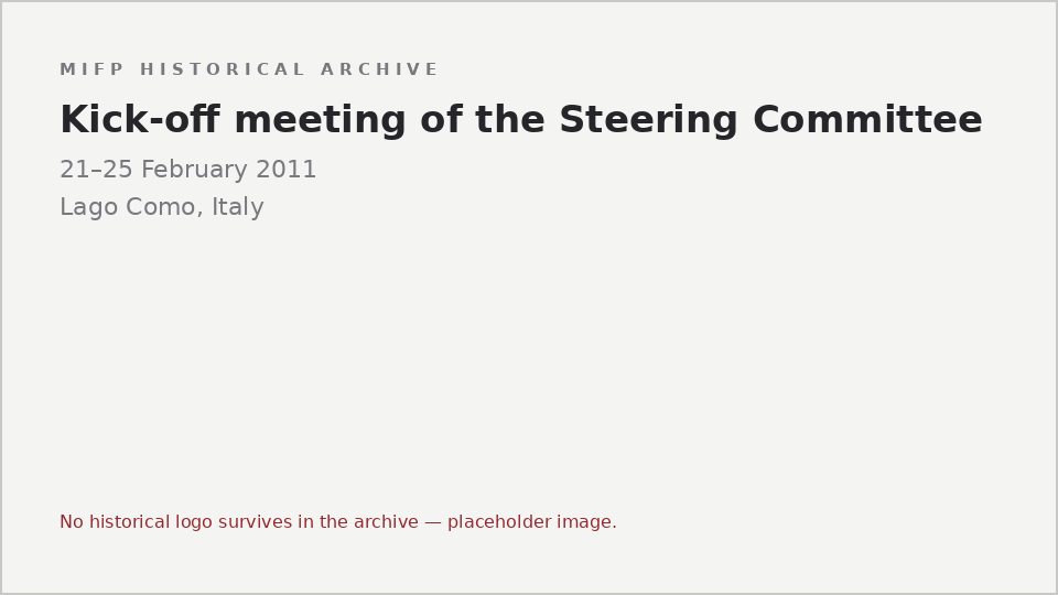 Typographic placeholder for Kick-off meeting of the Steering Committee: the archive holds no logo or image for this event